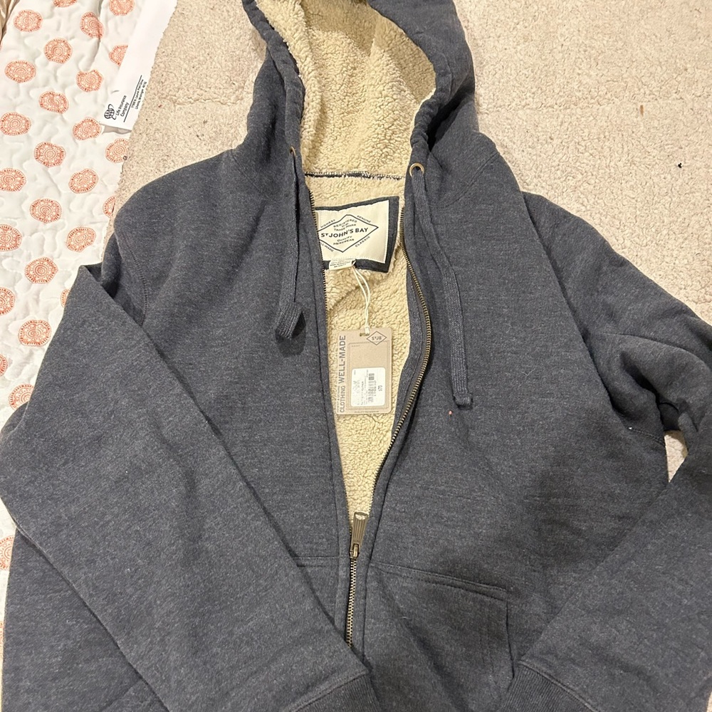 Brand New St John’s Bay Fleece Jacket with Hood